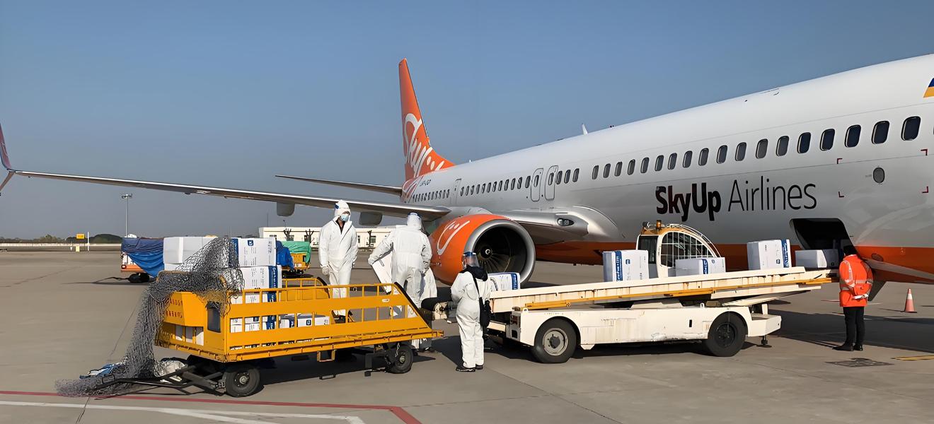 Air freight of medical supplies